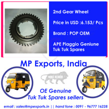 Genuine Tuk Tuk Spares 2nd Gear Wheel Ape